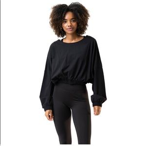 Balance athletica draw string crew neck hoodie